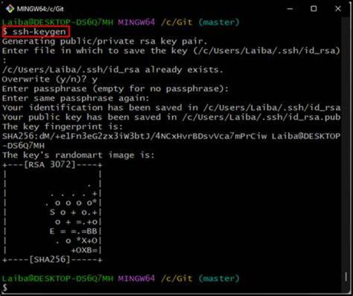 How can I add an already generated SSH key to git bash?