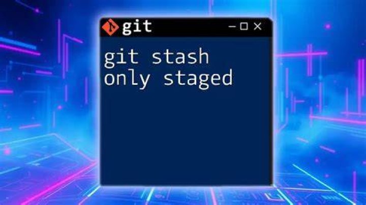 How can I stash only staged changes in Git?
