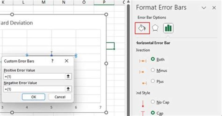 How do I add vertical errors bars (vertical lines) to a chart in Excel? The 