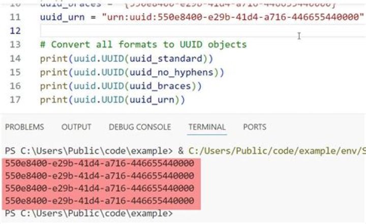 How do I convert a Python UUID into a string?