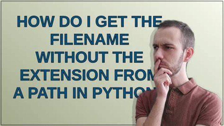 How do I get the filename without the extension from a path in Python?