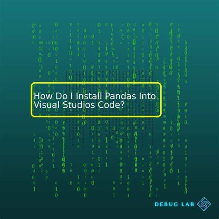 How do I install pandas into visual studios code?