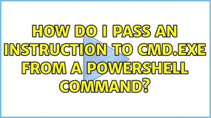 How do I pass an instruction to cmd.exe from a PowerShell command?
