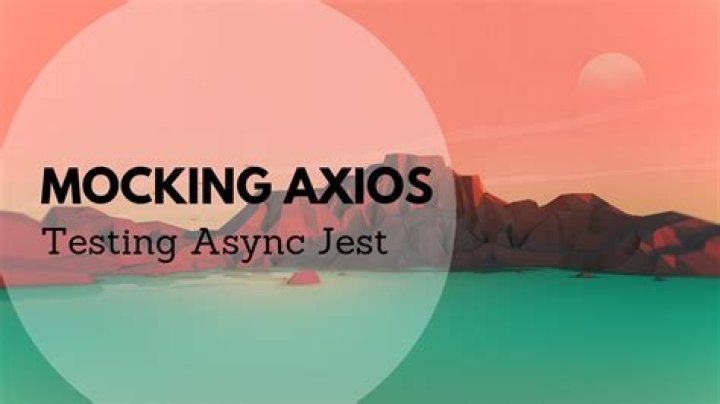 How do I test axios in Jest?