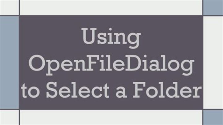How do I use OpenFileDialog to select a folder?