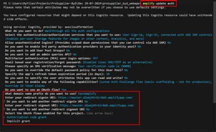 How do you configure Amplify using only the auth package?