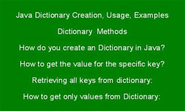 How do you create a dictionary in Java? [closed]