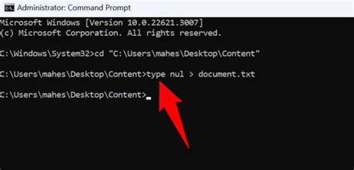 How do you create an empty file from the command line in Windows