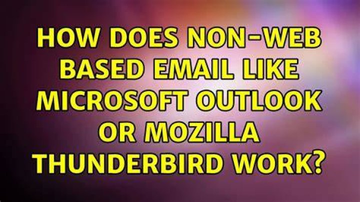 How does non-web based email like Microsoft Outlook or Mozilla Thunderbird work? [closed]