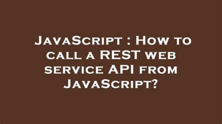 How to call a REST web service API from JavaScript?