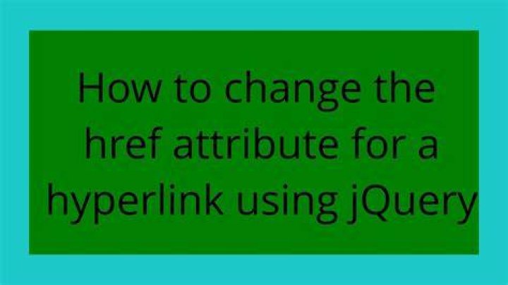 How to change the href attribute for a hyperlink using jQuery