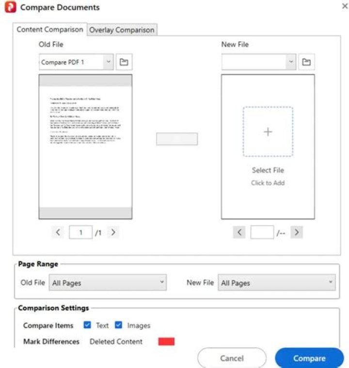 How to compare the differences between two PDF files on Windows?