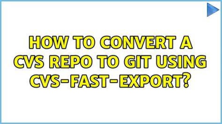 How to convert a CVS repo to GIT using cvs-fast-export?