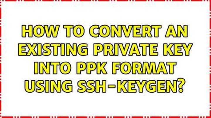 How to convert an existing private key into ppk format using ssh-keygen?