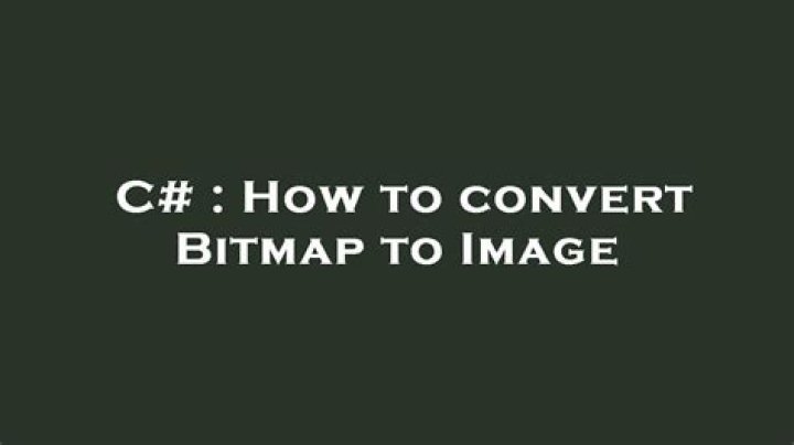 How to convert Bitmap to Image