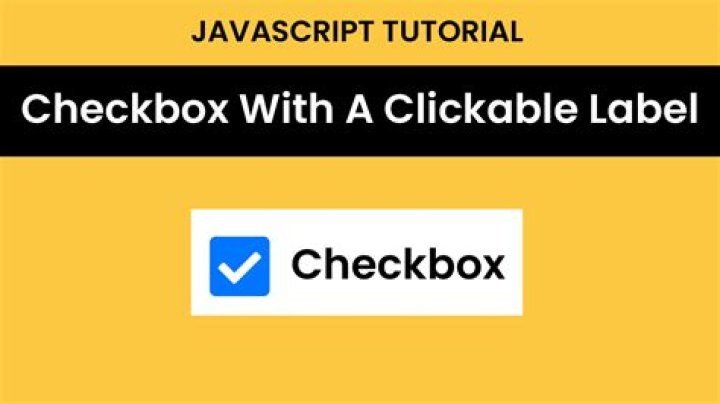 How to create a checkbox with a clickable label?