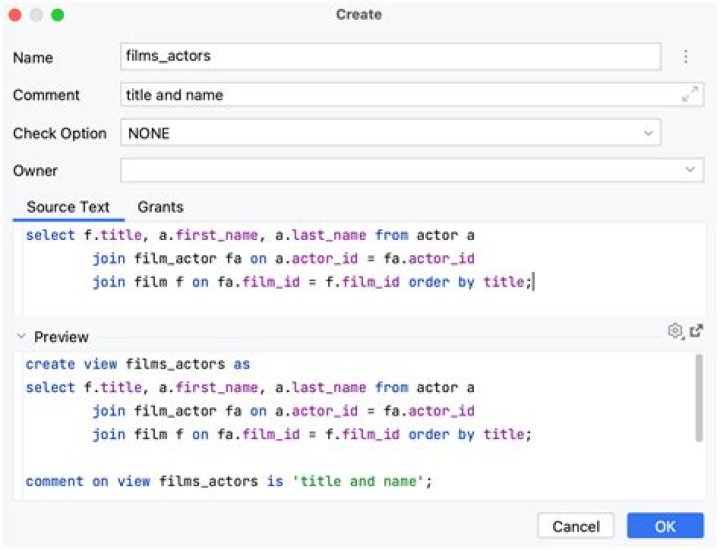 How to create a View with a With statement?