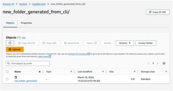 How to create folder on S3 from Ec2 instance