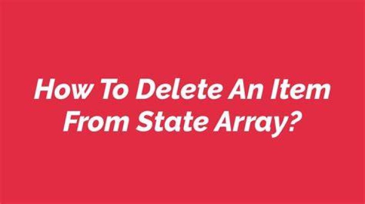 How to delete an item from state array?