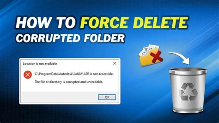 How to delete corrupt folder?