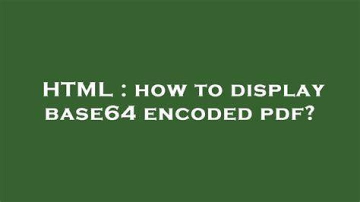 how to display base64 encoded pdf?