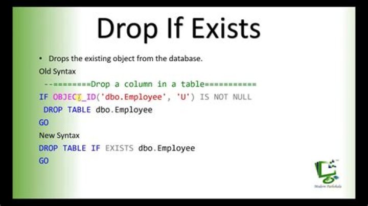 How to drop a table if it exists?
