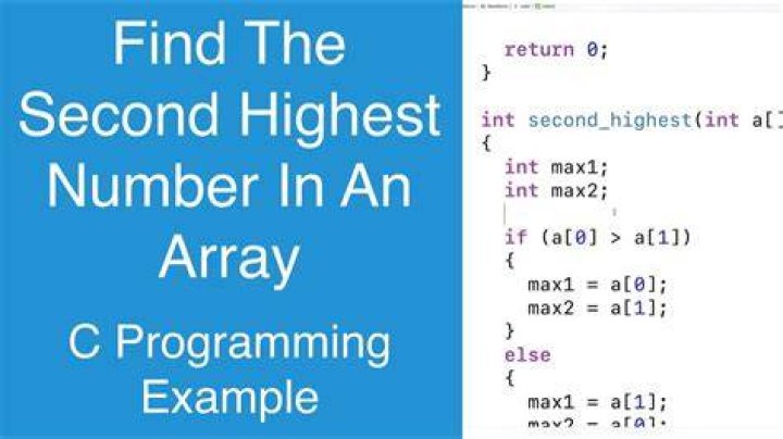 how to find highest and second highest number in an array without using max function