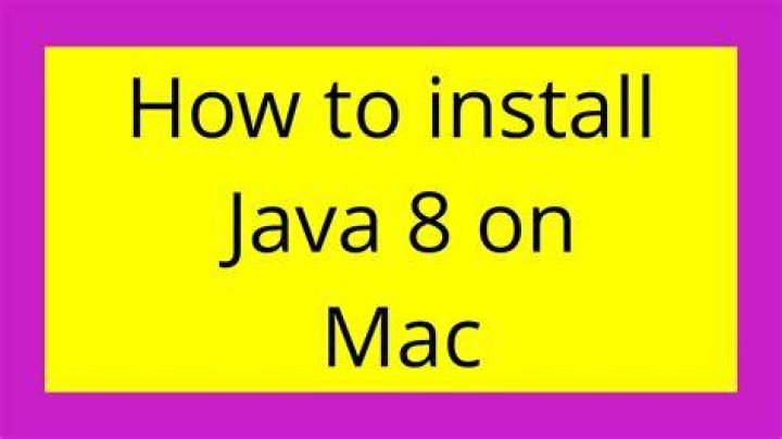 How to install Java 8 on Mac