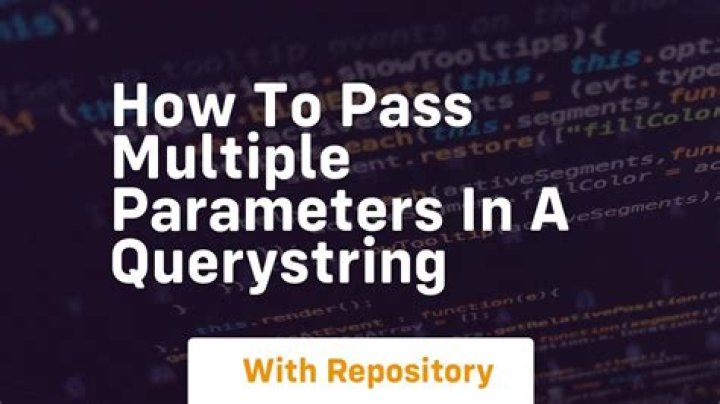 How to pass multiple parameters in a querystring