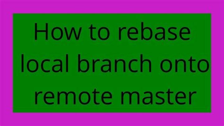 How to rebase local branch onto remote master