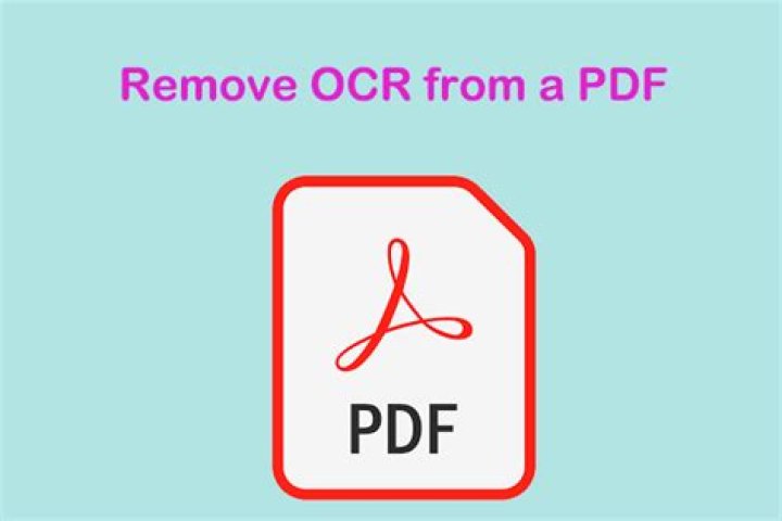 How to remove OCR from a PDF?