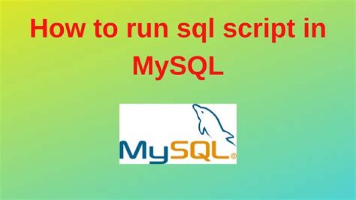 How to run SQL script in MySQL?
