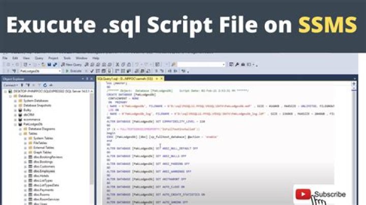 How to run sql script using SQL Server Management Studio?