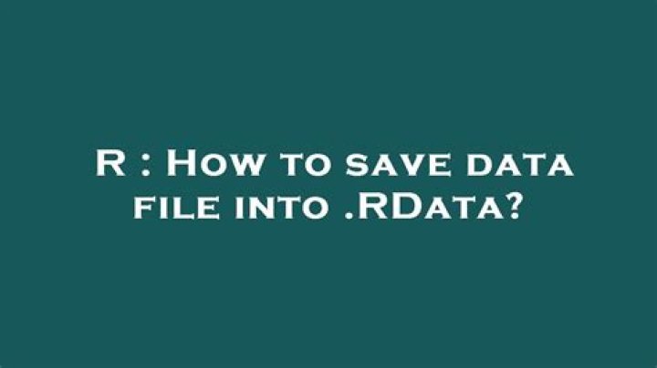 How to save data file into .RData?