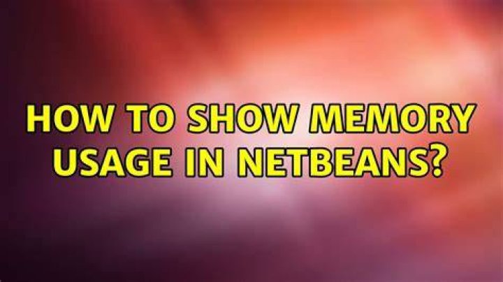 How to show memory usage in Netbeans?