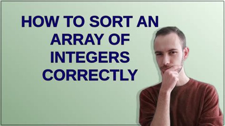 How to sort an array of integers correctly