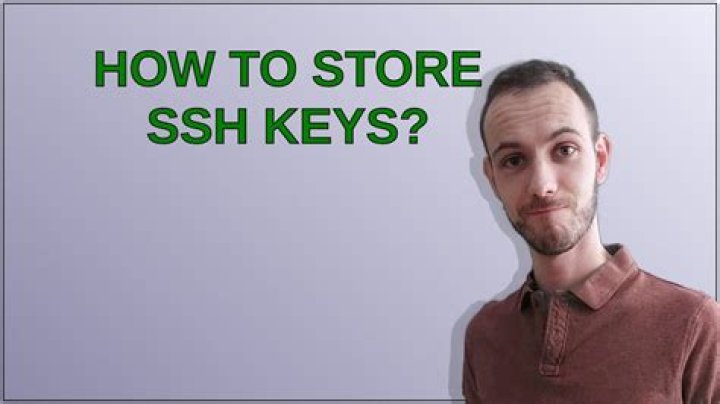 How to store SSH keys?