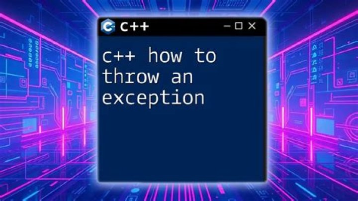 How to throw a C++ exception