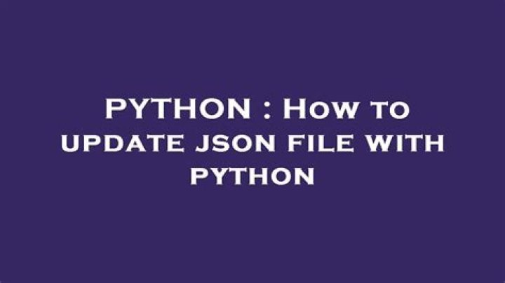 How to update json file with python