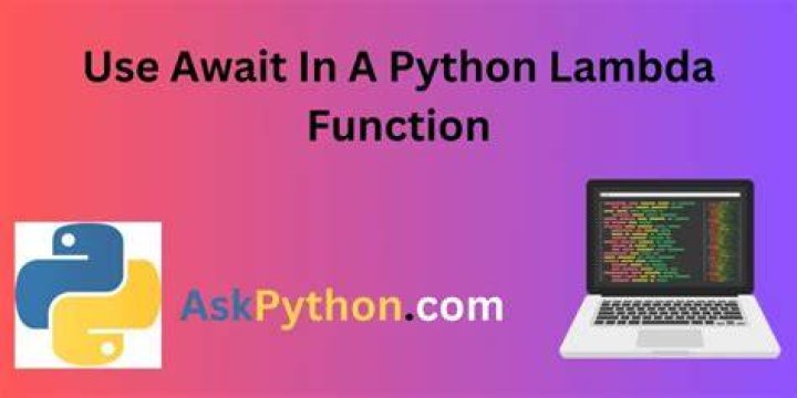 How to use await in a python lambda