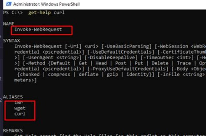 How to use the curl command in PowerShell?