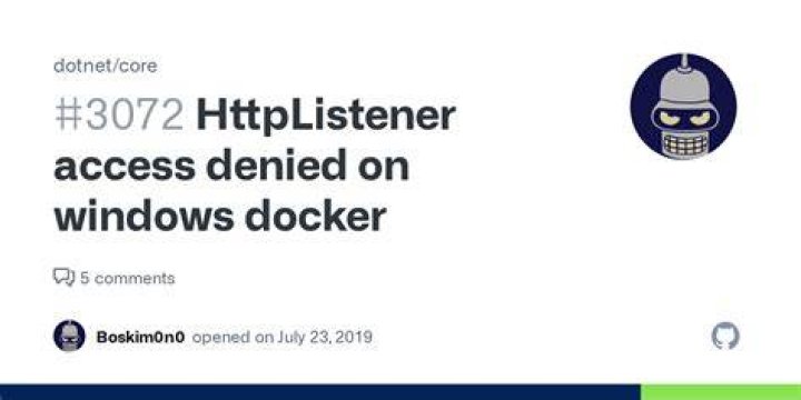 HttpListener Access Denied