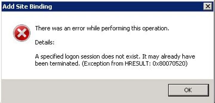 IIS 7 Error 