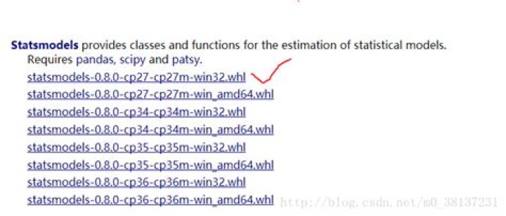 ImportError: No module named statsmodels