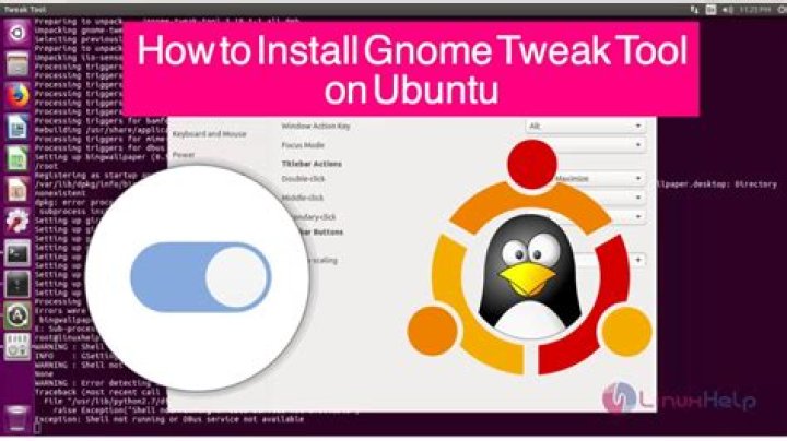 Install GNOME Tweak Tool