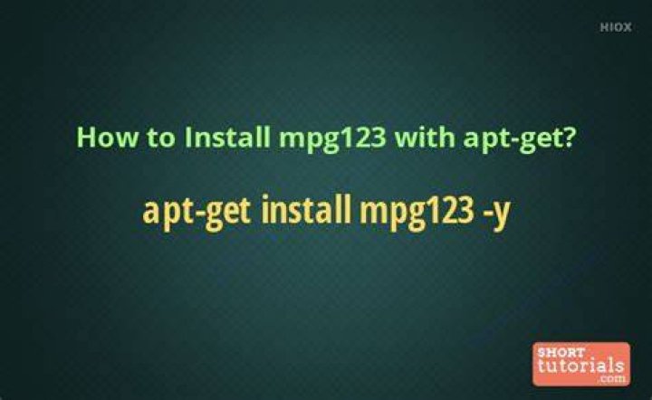 Install mpg123