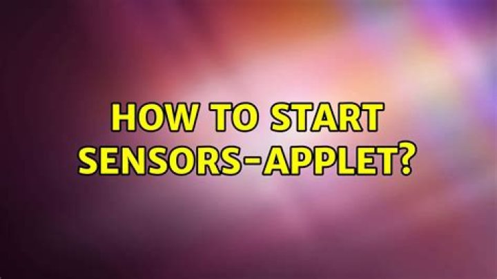 Install sensors-applet