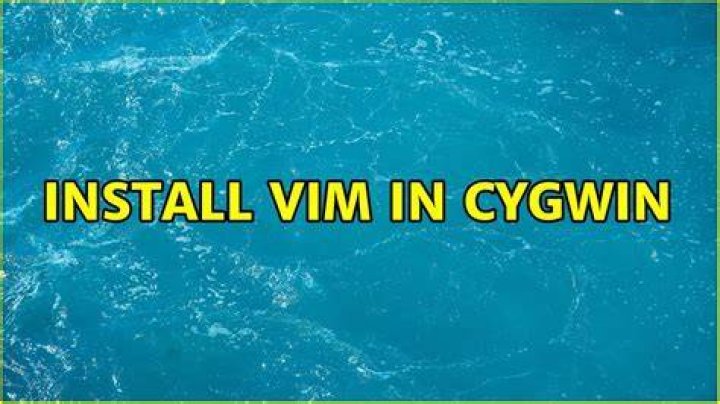 Install Vim in Cygwin