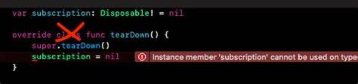 Instance member cannot be used on type