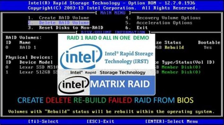 isw_raid_member (Intel Rapid Storage) on Debian